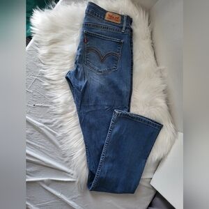 Levi 524 Classic Blue Women's Jeans Bootcut, Size 7 (30 X 31)